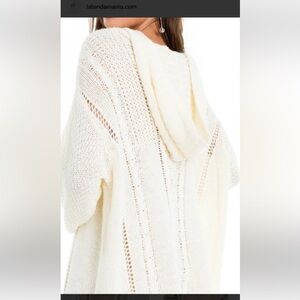 Wildfox Deconstructed Cozy Cream Knit Women's Sweater